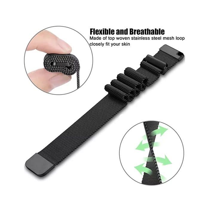 بند واچ فلزی میلانس مناسب ساعت هوشمند QCY GS2 سایز 22MM — تصویر ۲