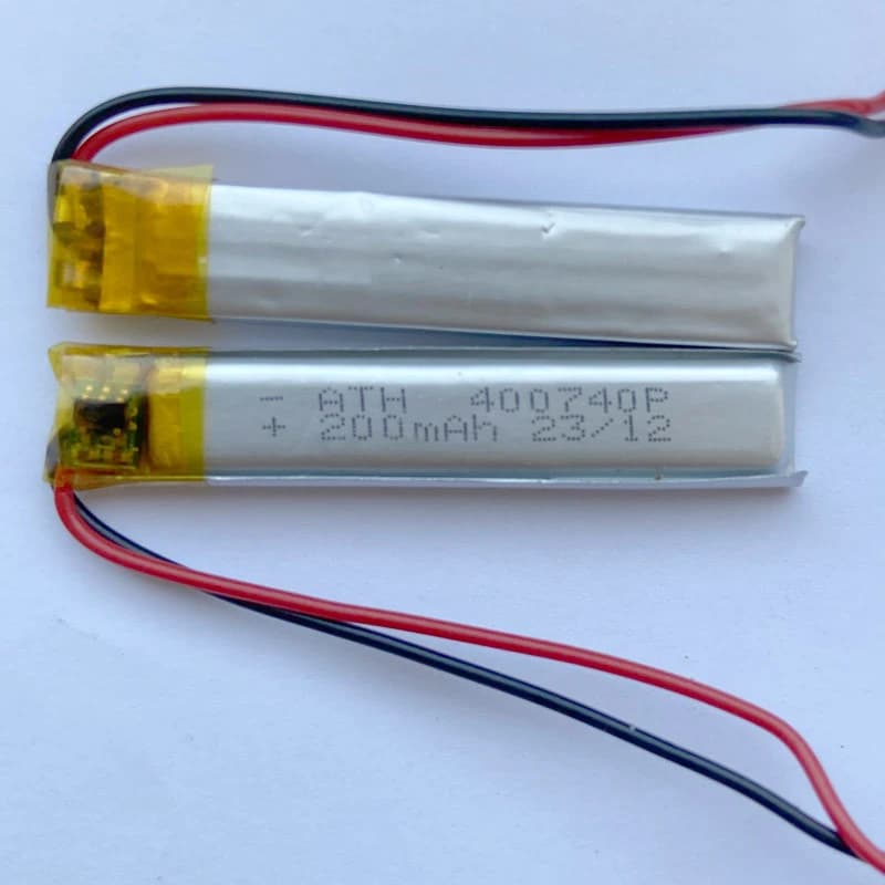 باتری لیتیوم 200mAh 40*7*4mm 400740P — تصویر ۲