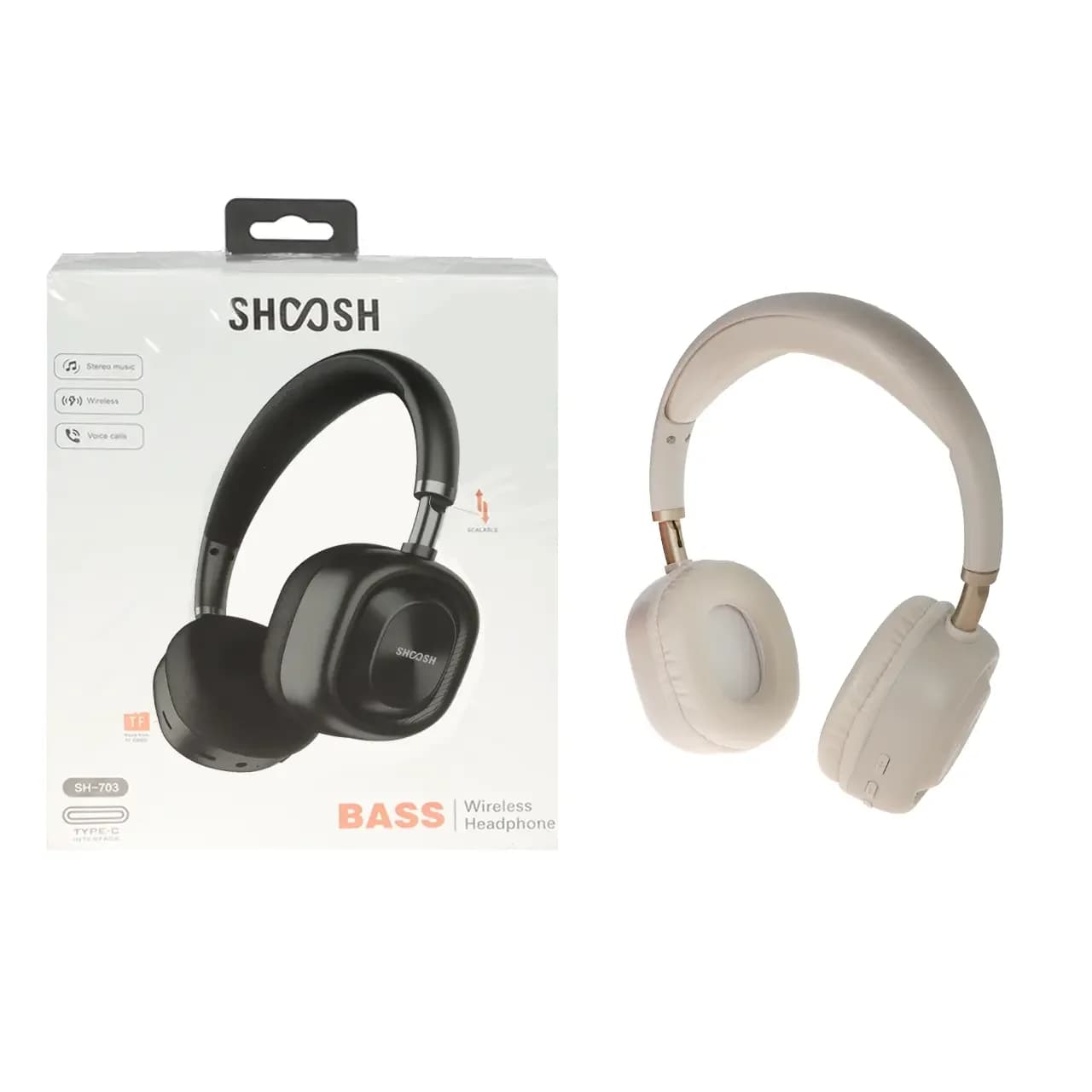 هدفون بی سیم Shoosh مدل SH-703 – طوسی – SMO