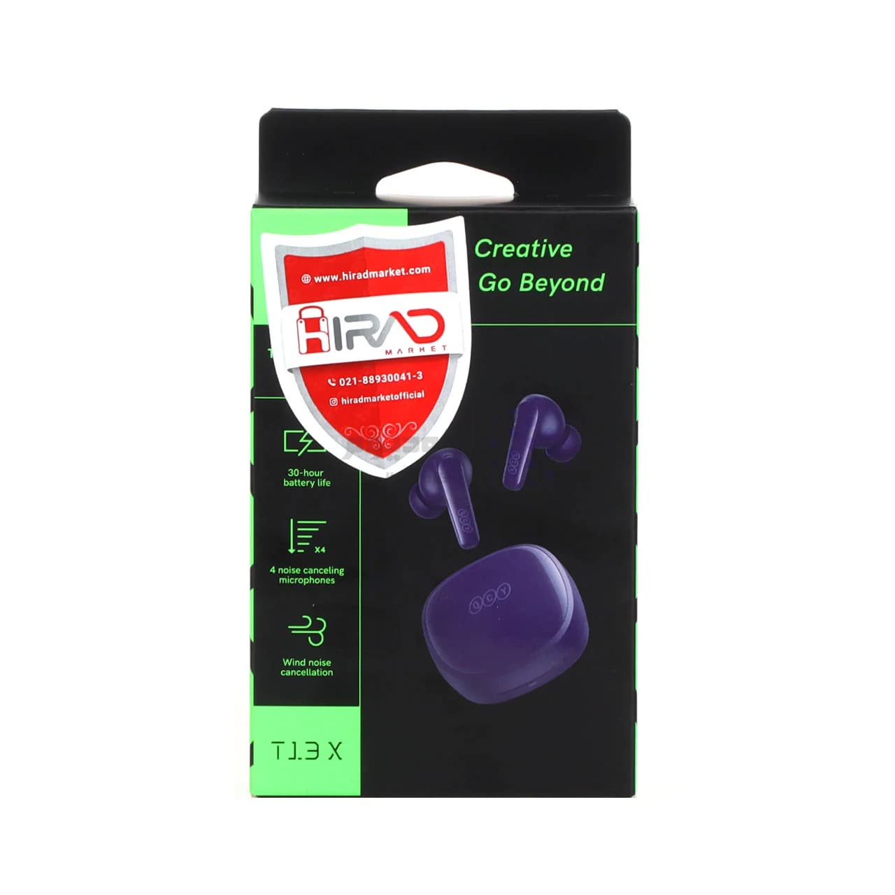 ایرفون بی سیم QCY مدل T13 X – بنفش (گارانتی 18 ماهه شرکتی) — تصویر ۳