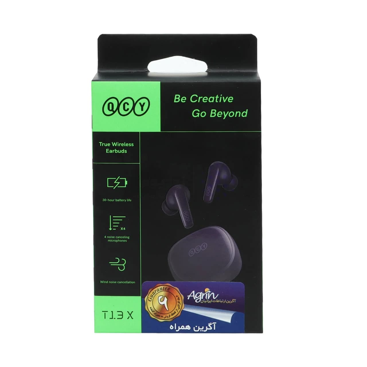 ایرفون بی سیم QCY مدل T13 X – بنفش (گارانتی شش ماهه شرکتی) — تصویر ۳