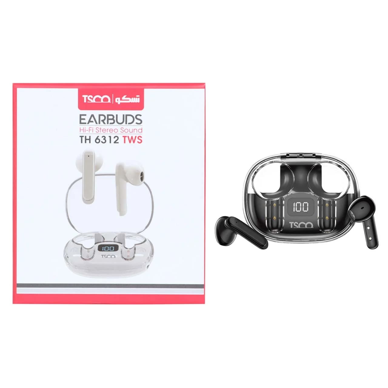 ایرفون بی سیم Tsco با قابلیت ENC مدل TH 6312 TWS – مشکی
