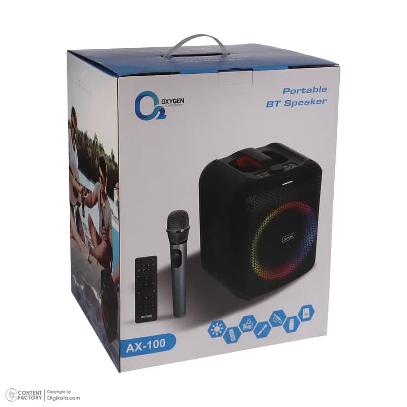 اسپیکر بلوتوثی قابل حمل اکسیژن OXYGEN مدل AX-100
