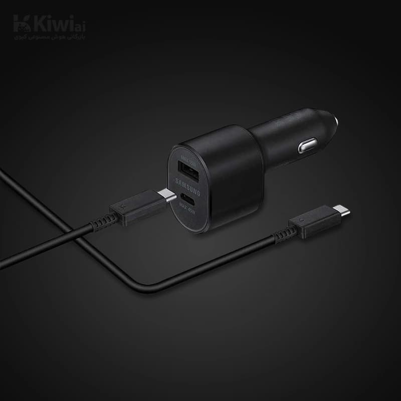 شارژر فندکی سامسونگ دو خروجی 45W+15W مدل EP-L5300 BEGWW به همراه کابل USB-C (ویتنام) — تصویر ۳
