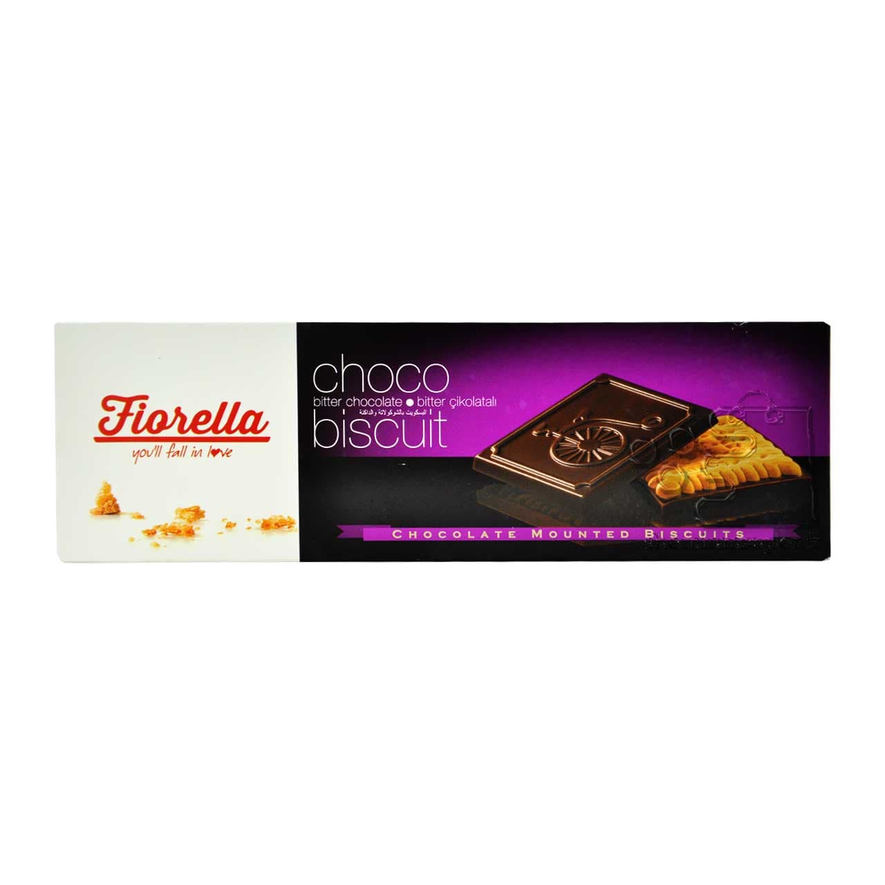 بیسکوییت با شکلات تلخ ۱۰۰ گرم فیورلا – fiorella