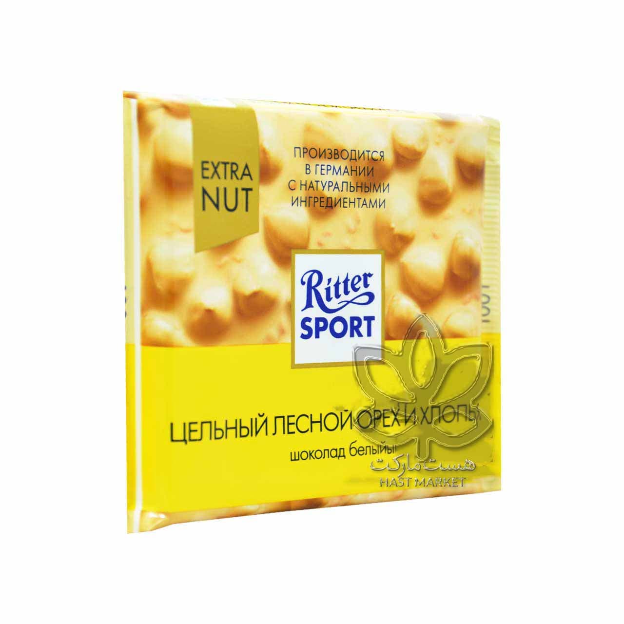 شکلات سفید با فندق کامل و کورن فلکس ۱۰۰ گرم ریتر اسپرت – ritter sport — تصویر ۲
