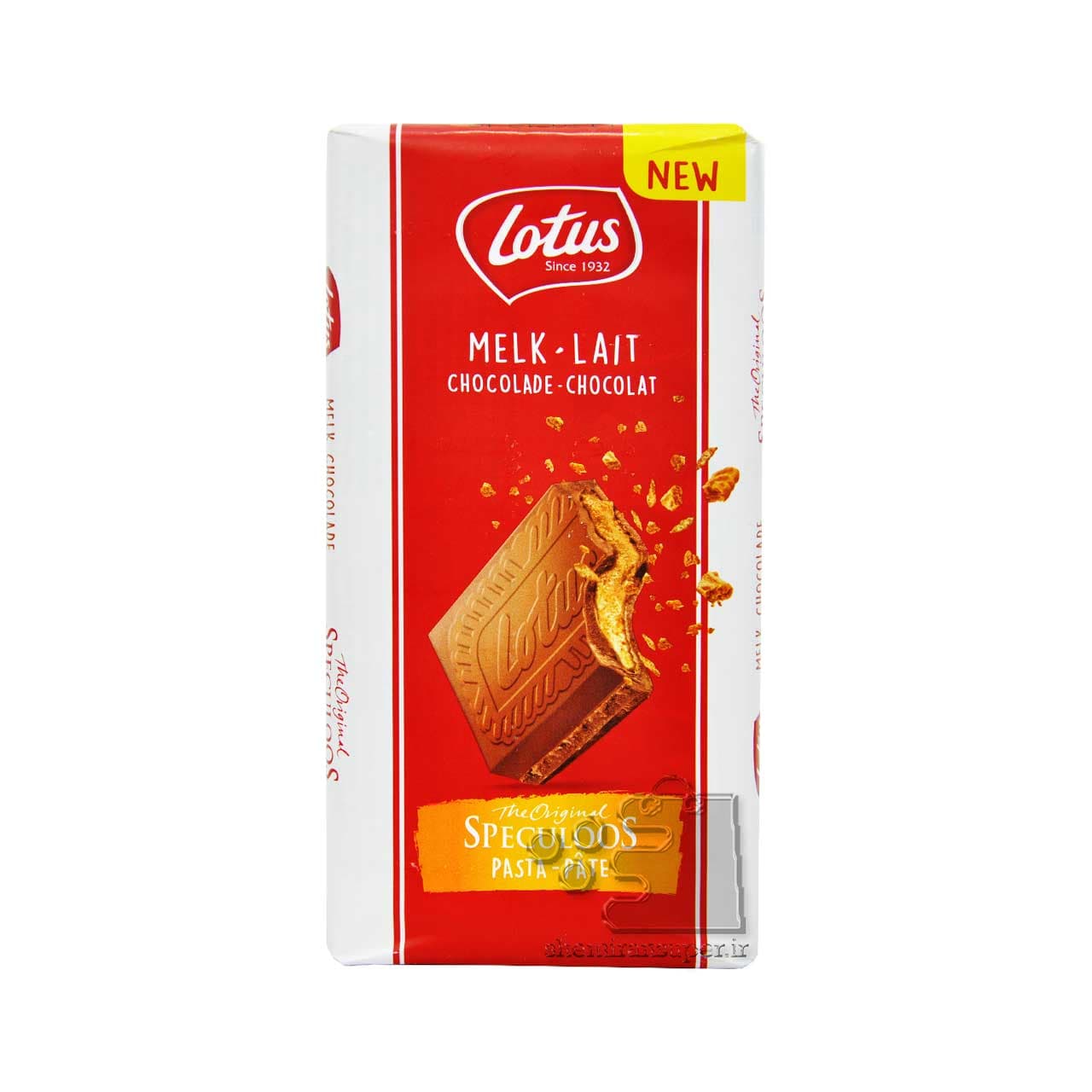 شکلات شیری با مغز کرم بیسکوییت ۱۸۰ گرم لوتوس – lotus