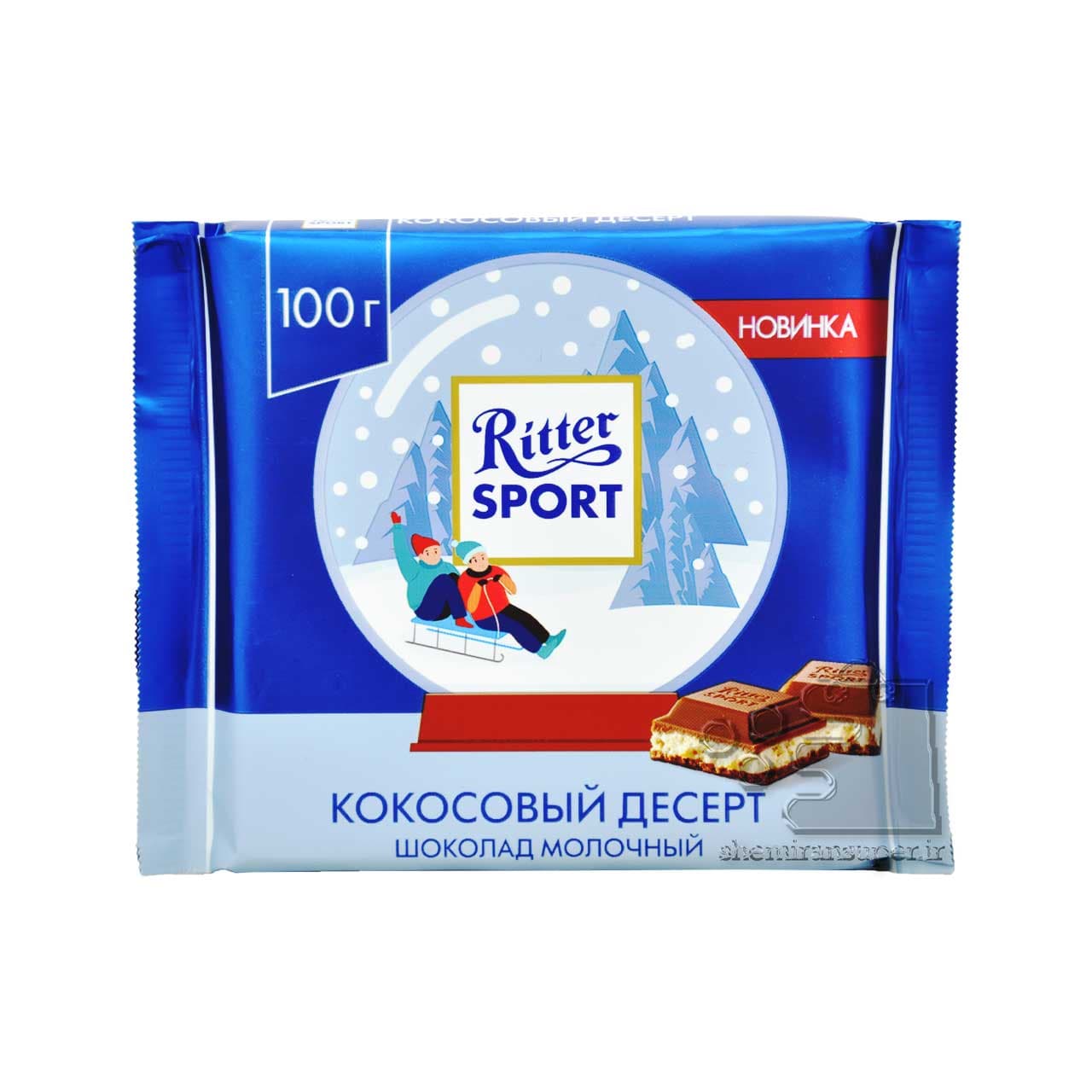 شکلات با مغز دسر نارگیلی طرح کریسمس ۱۰۰ گرم ریتر اسپرت – ritter sport