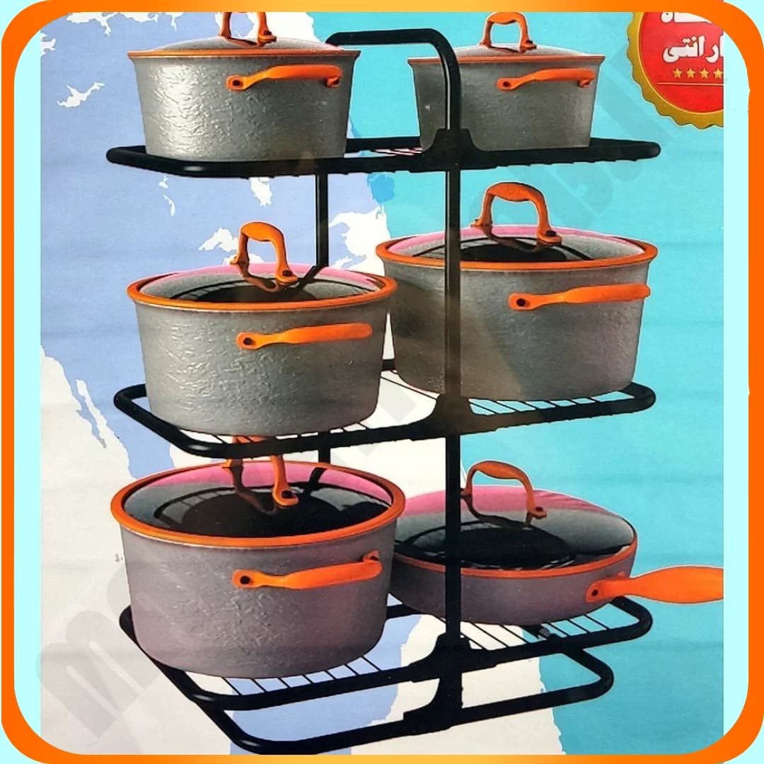استند قابلمه دوطرفه مشکی ZB-605 زومبا