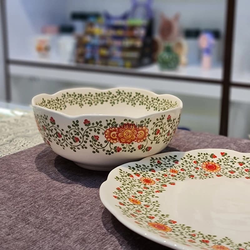 کاسه بشقاب سرامیکی نقاشی دست متوسط — تصویر ۶