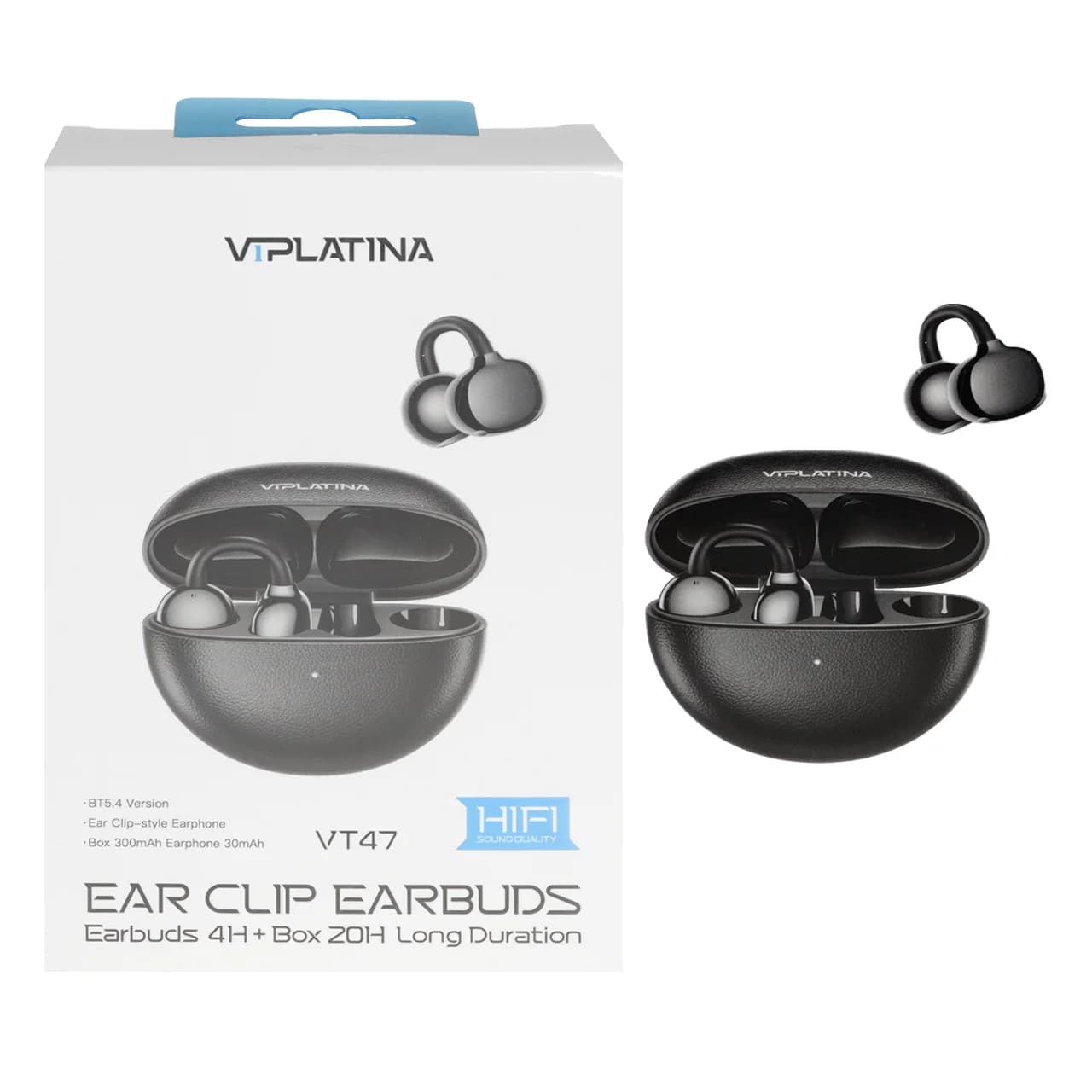ایرفون بی سیم VIPLATINA مدل VT47 – مشکی (گارانتی 18 ماه تعویض نیکان همراه) — تصویر ۴