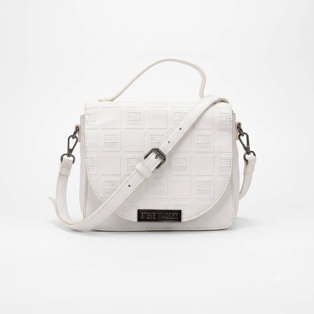 کیف دوشی اورجینال روزمره برند استیو مدن (Steve Madden) | طراحی شیک و طرح‌دار رنگ سفید