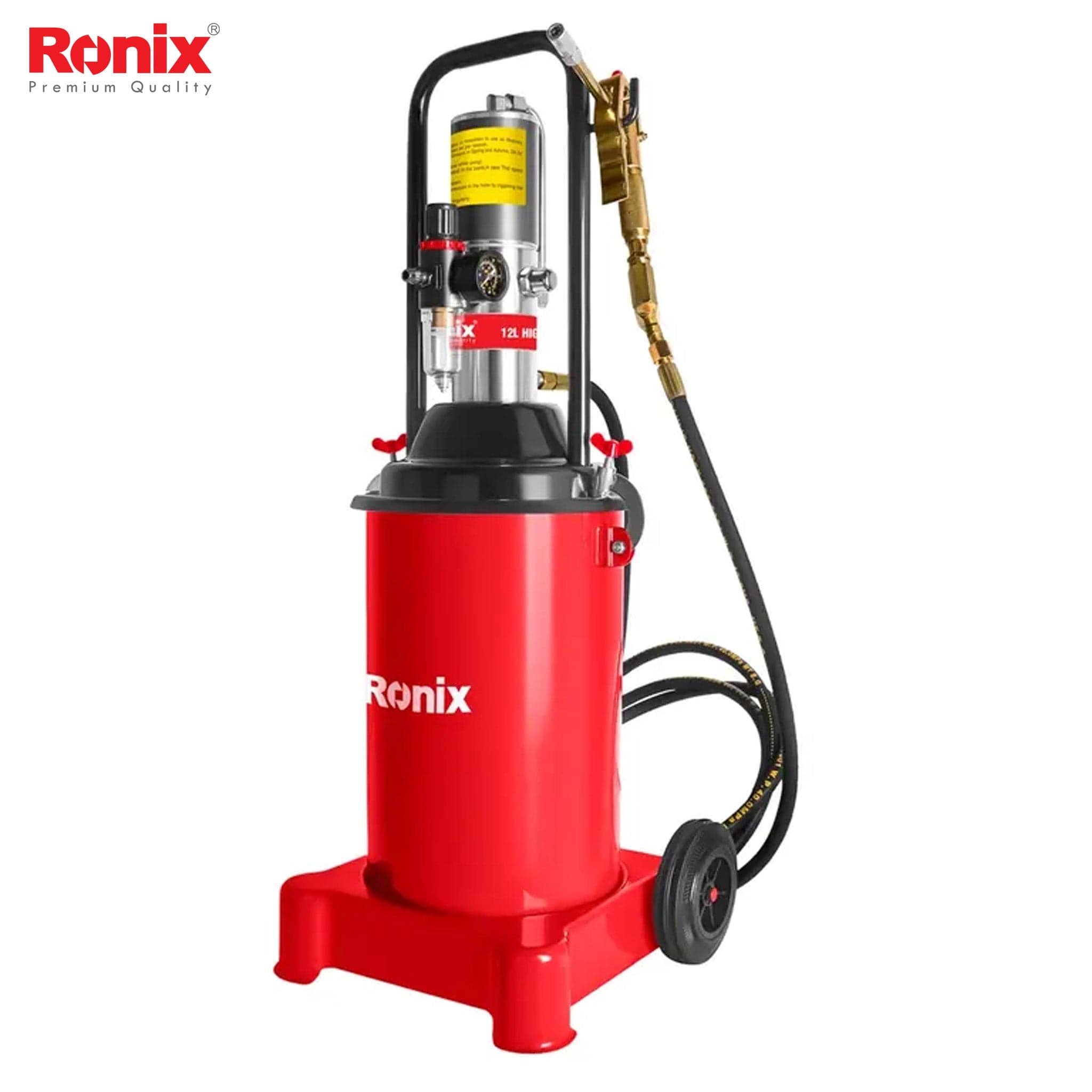 گریس‌پمپ بادی سطلی 12 لیتری رونیکس مدل RONIX RH-4307