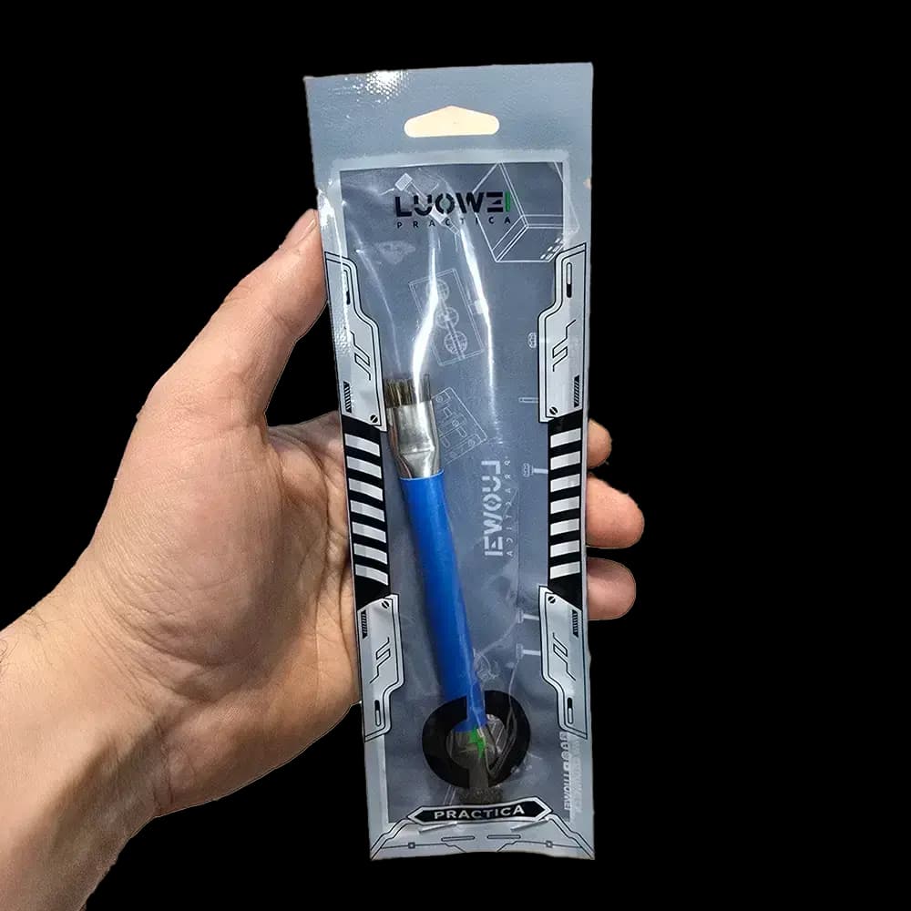 برس فرچه تمیزکننده برد یک سر سیمی یک سر پلاستیکی مدل LOUWEI BRUSH — تصویر ۷