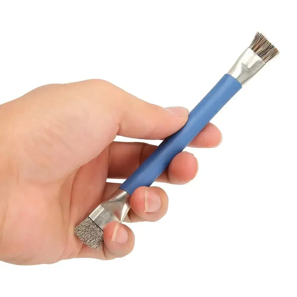 برس فرچه تمیزکننده برد یک سر سیمی یک سر پلاستیکی مدل LOUWEI BRUSH — تصویر ۲