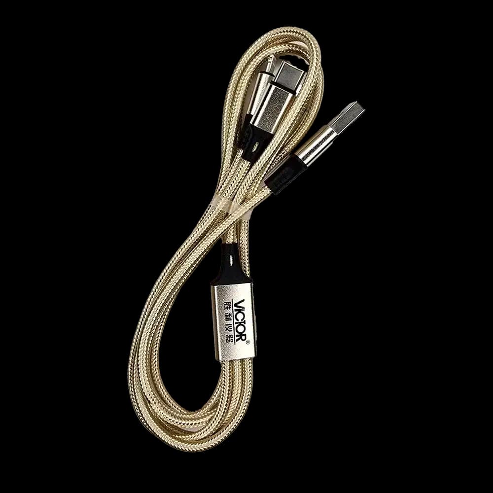 کابل تبدیل سه کاره USB به MicroUSB، Type C, LIGHTNING ویکتور مدل VICTOR 10015 — تصویر ۴