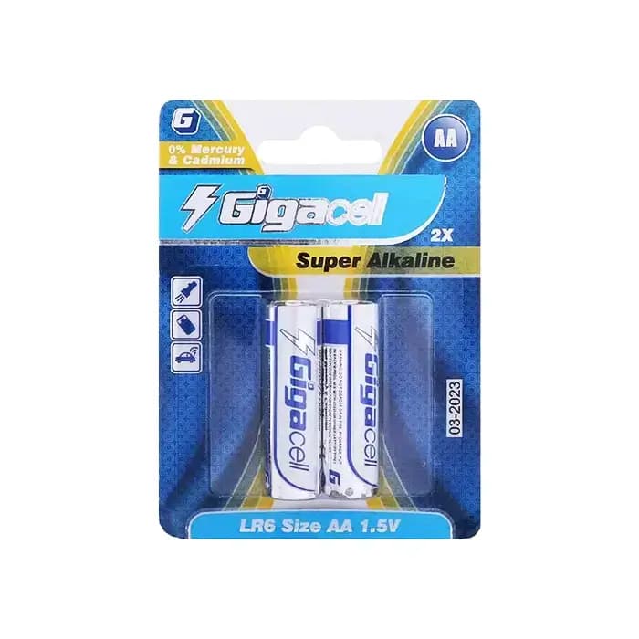 باتري قلمي گيگاسل مدل GigaCell-AA Super Alkaline بسته2 عددي