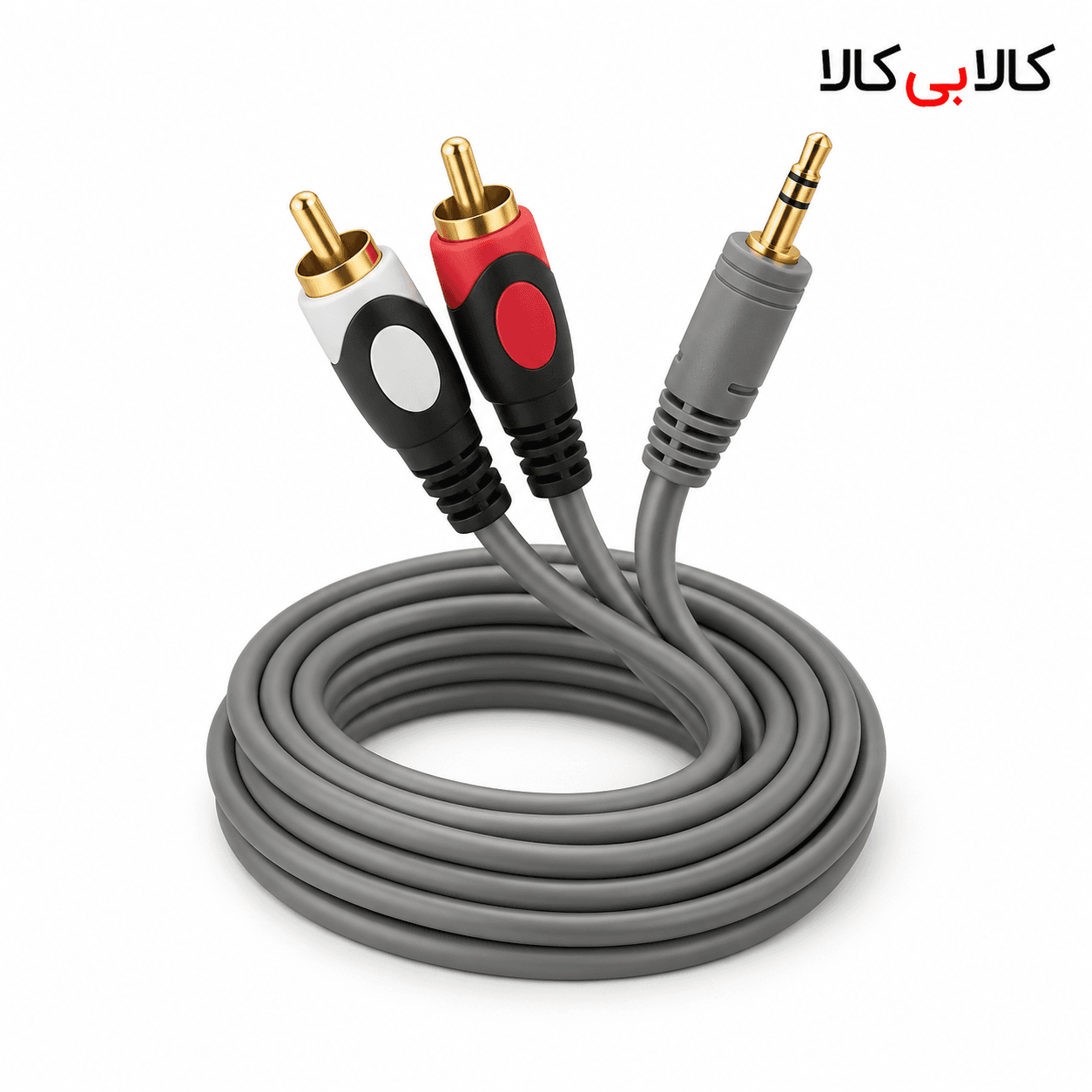 کابل صدا ۱ به ۲ اورنج (AUX به RCA) طول 1.5 متر مدل 221 — تصویر ۳