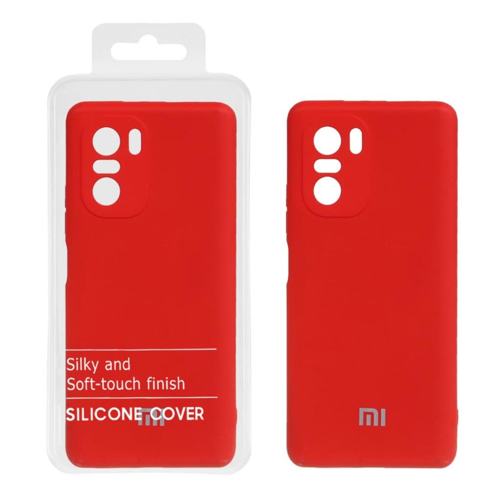 قاب نیو سیلیکون محافظ لنزدار RFF مدل Xiaomi Poco F3 / Mi 11i – قرمز (پک دار) — تصویر ۲