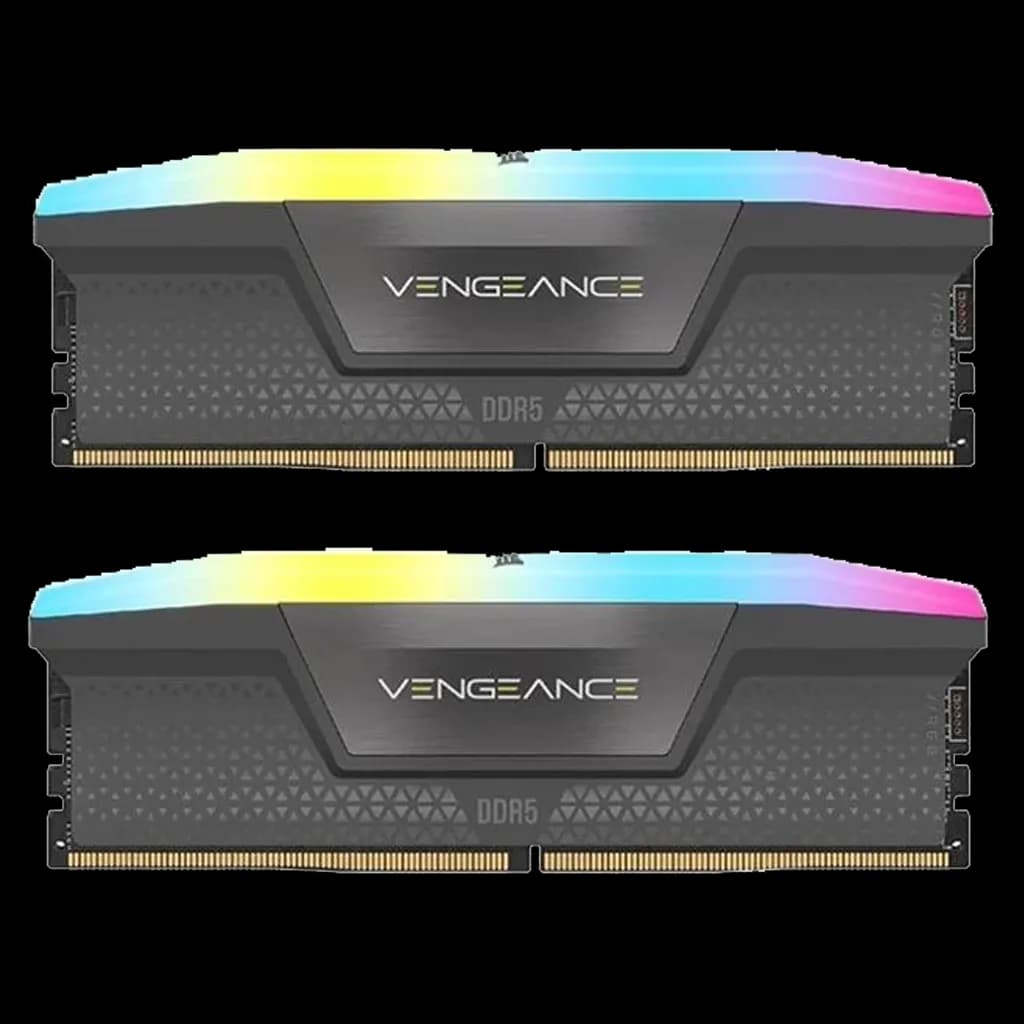 رم DDR5 دسکتاپ 64 گیگابایت 6000Mhz CL30 کورسیر مدل VENGEANCE RGB AMD EXPO دو کاناله