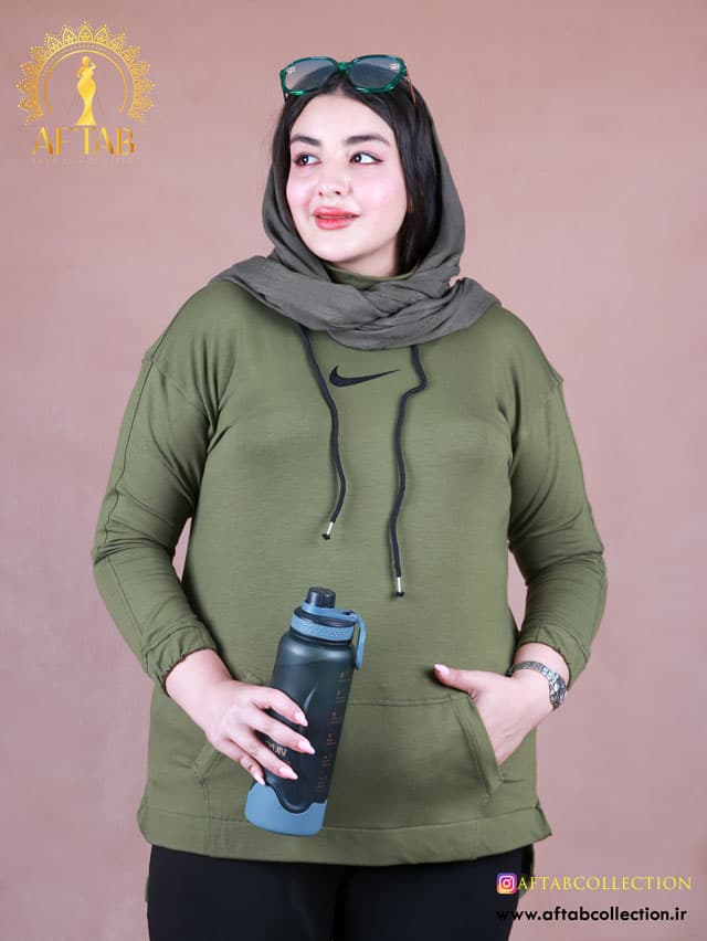 هودی دورس نایک کلاه دار سایزبزرگ 7334 — تصویر ۸