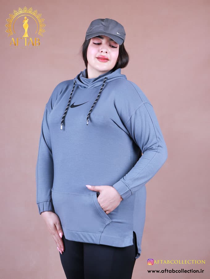هودی دورس نایک کلاه دار سایزبزرگ 7334 — تصویر ۵