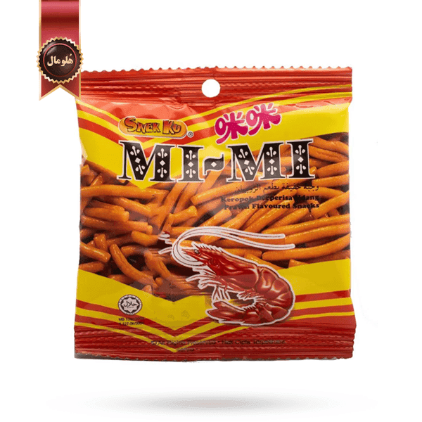 50 عدد چیپس میگو اسنک کو snek ku مدل می می mimi وزن 10 گرم (اورجینال)