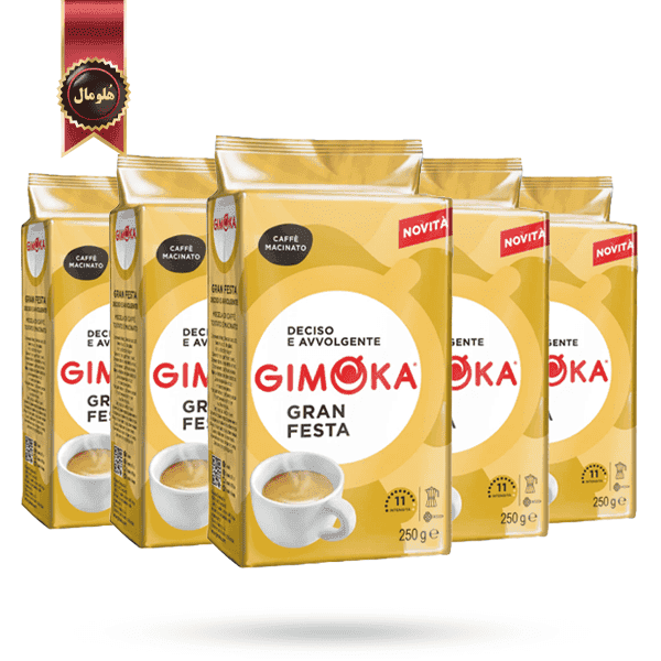 6 عدد پودر قهوه جیموکا gimoka مدل گرن فستا gran festa وزن 250 گرم (اورجینال)
