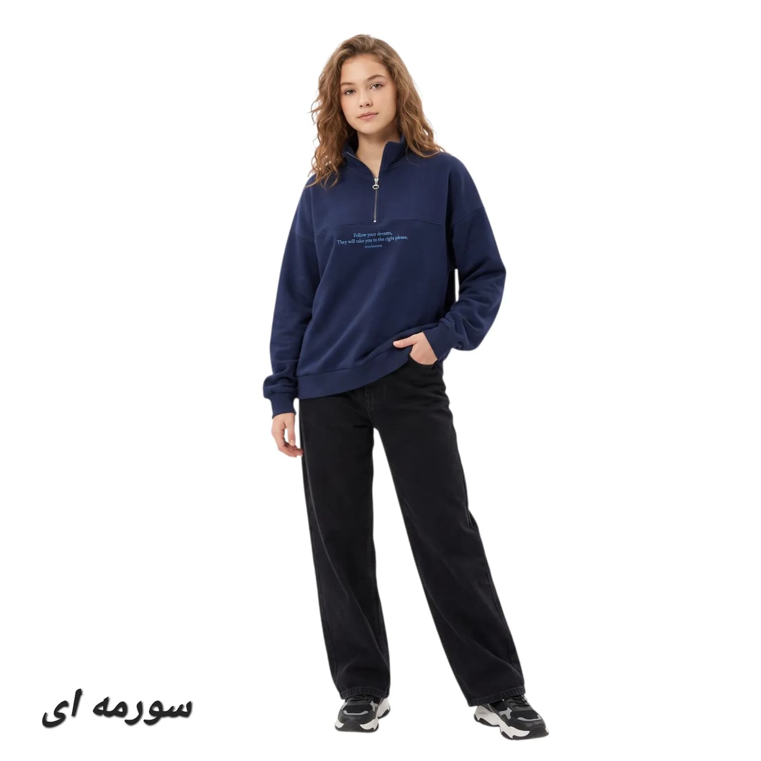 بلوز دورس نیم زیپ اسپرت — تصویر ۳