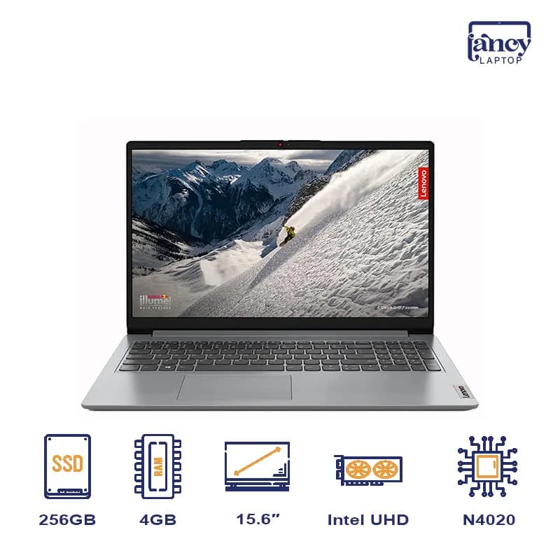 لپ تاپ استوک 15.6 اینچی لنوو IdeaPad 1 Intel Celeron N4020 4GB DDR4 256GB NVMe SSD Intel UHD Graphics Full HD