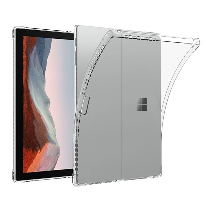 قاب ژله‌ای شفاف سرفیس پرو 4، 5، 6، 7 و 7 پلاس | کاور محافظ بدنه Surface Pro