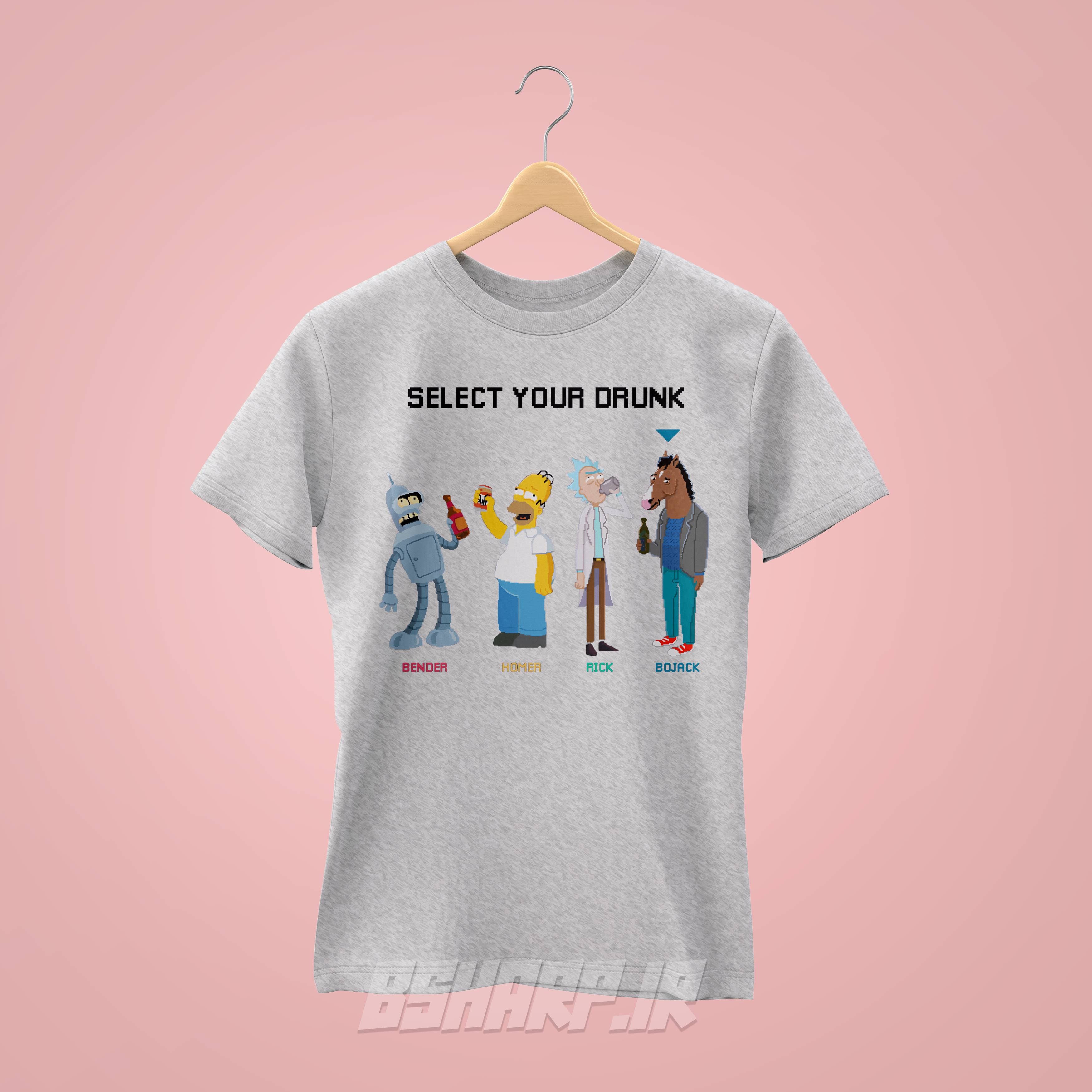 تیشرت Bojack Horseman طرح Select Your Drunk — تصویر ۵