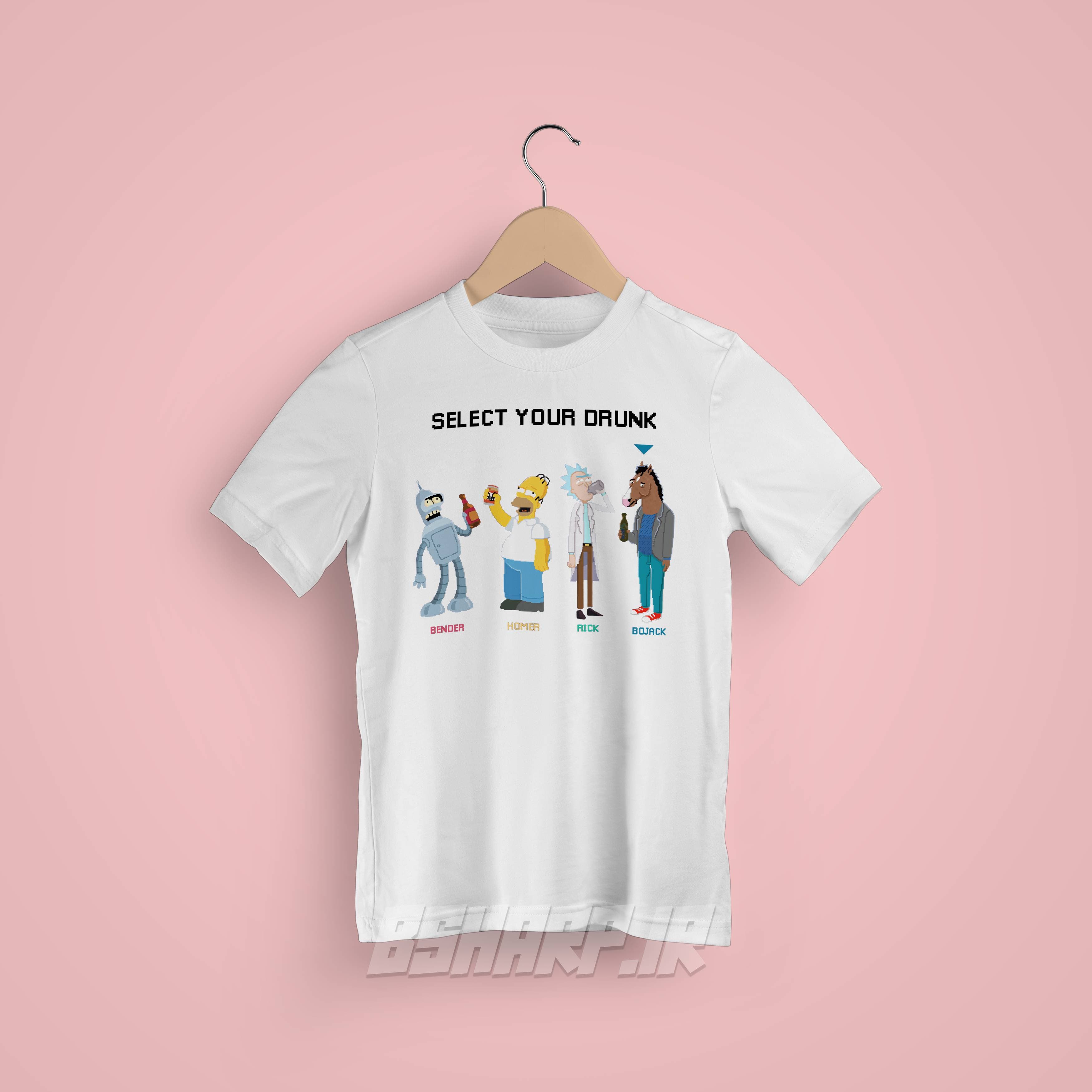 تیشرت Bojack Horseman طرح Select Your Drunk — تصویر ۷