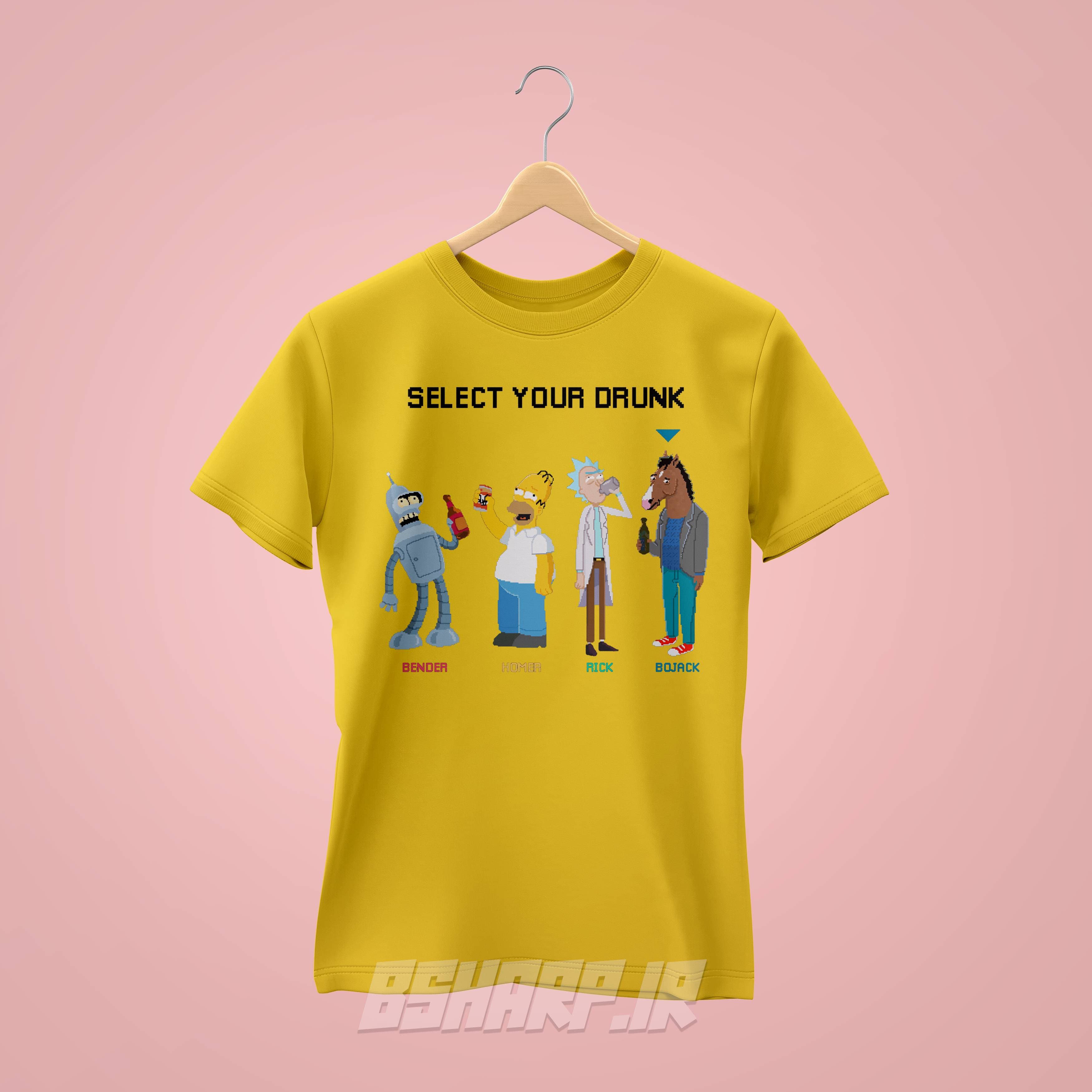 تیشرت Bojack Horseman طرح Select Your Drunk — تصویر ۴