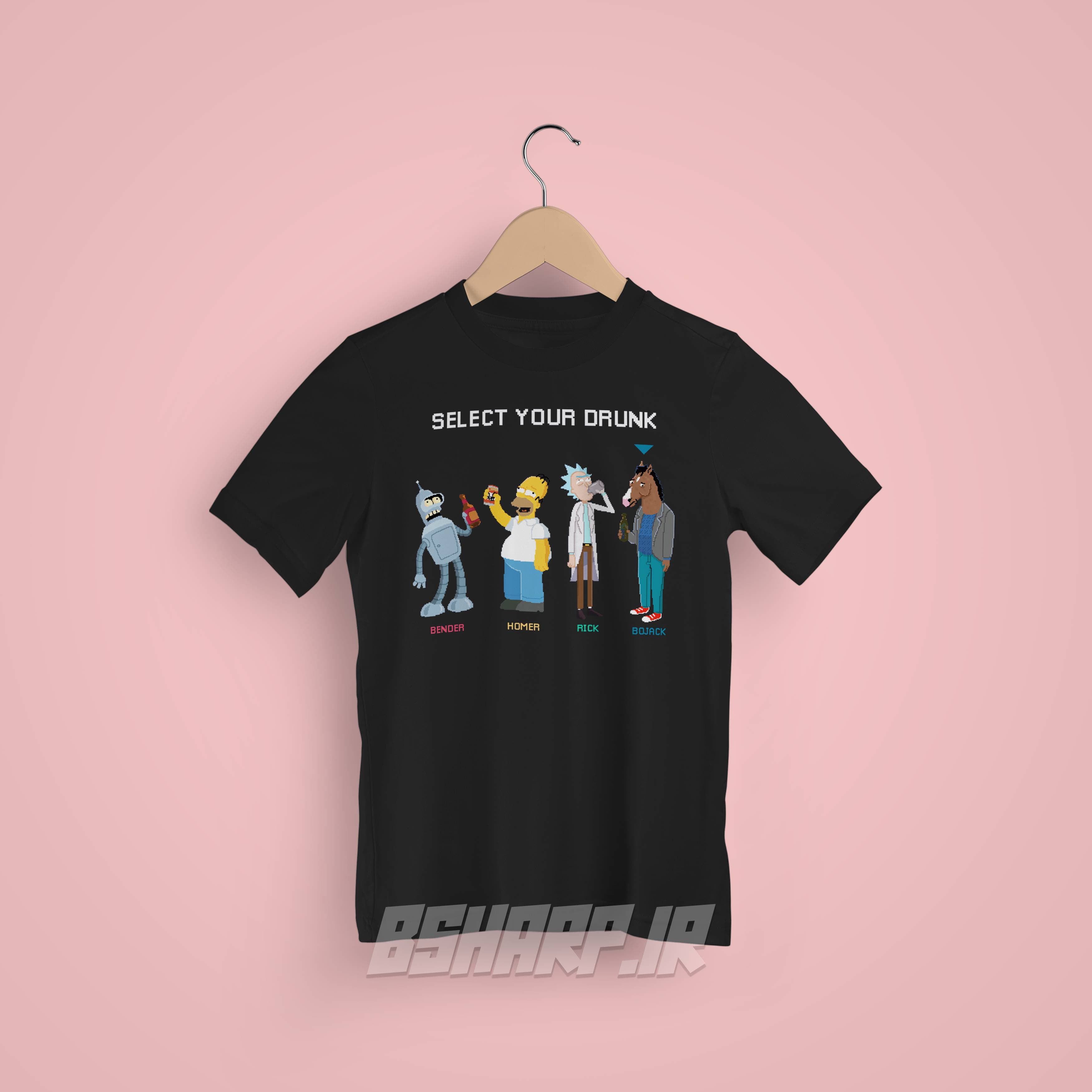 تیشرت Bojack Horseman طرح Select Your Drunk — تصویر ۶