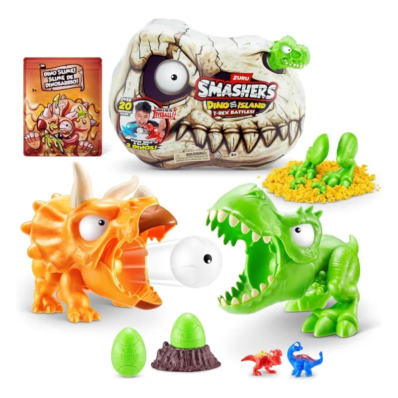 اسمشرز کله دایناسور مدل Dino Island Mini T-Rex Battles برند zuru کد 74114