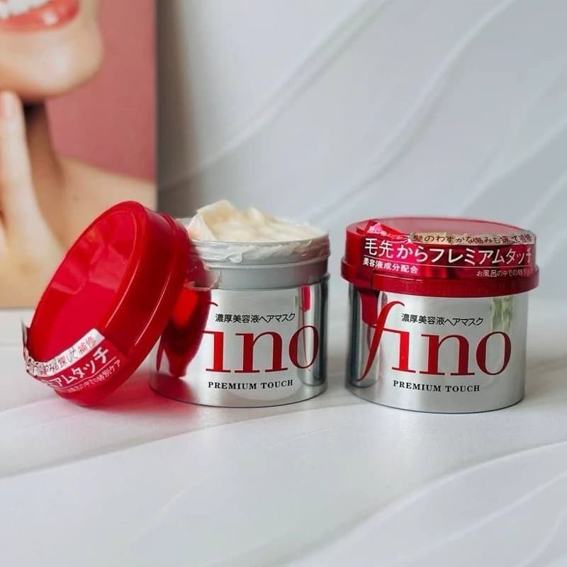 ماسک مو فینو 230 گرم fino درخشان و نرم کننده موها ماسک مو فینو ترمیم کننده تاچ شیسیدو