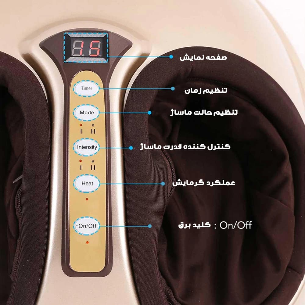 ماساژور پا شیاتسو برقی مدل F-M با گرمایش مادون قرمز و ماساژ 360 درجه — تصویر ۳