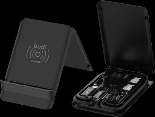 شارژر وایرلس Budi WL511B | کیت 14 کاره و رم ریدر — تصویر ۳