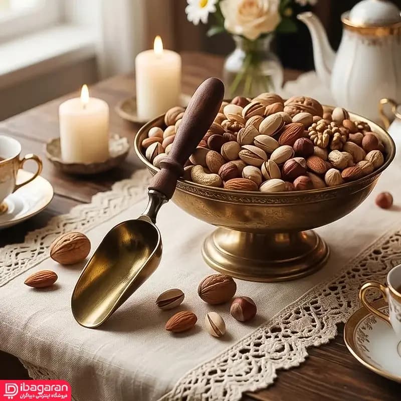 قاشق آجیل خوری با پایه چوبی ریور مدل 101