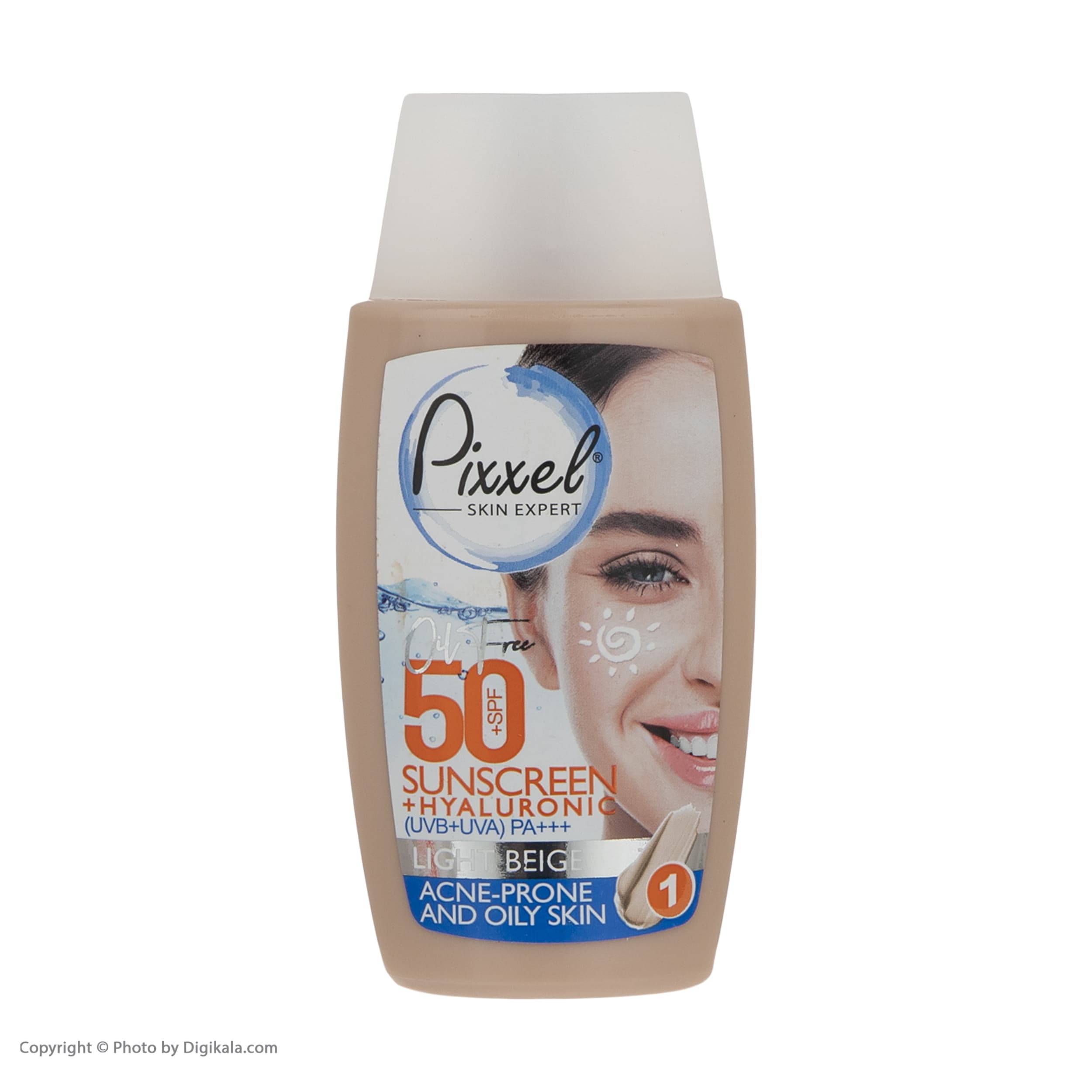 مراقبت پوست کرم ضد آفتاب رنگی پیکسل SFP50 مدل LIGHT BEIGE محافظ UVA ،UVB و +++PA، تنظیم ترشح چربی پوست، ضد جوش و آکنه، مرطوب‌کننده مناسب برای پوست‌های چرب و آکنه‌ای حجم 50 میلی‌لیتر — تصویر ۳