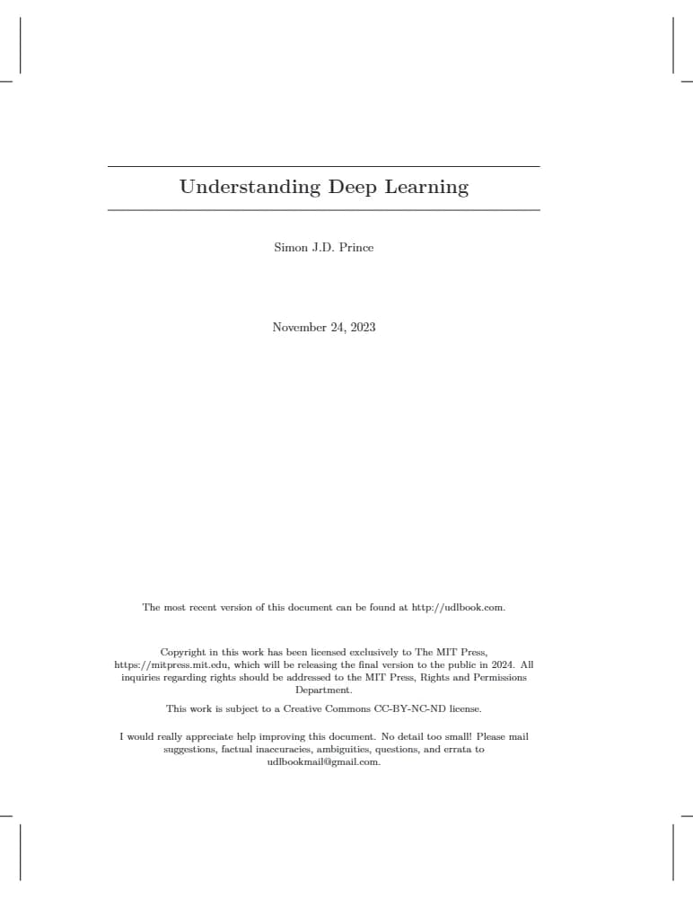 کتاب درک یادگیری عمیق (Understanding Deep Learning) نسخه انگلیسی PDF | سایمون جی. دی. پرینس