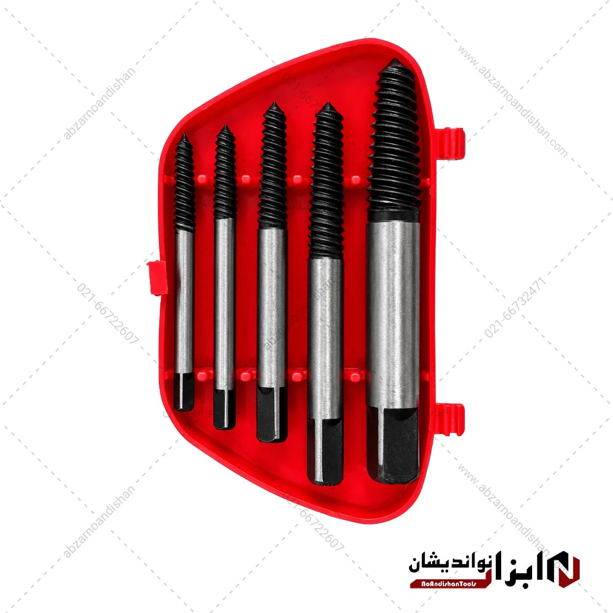 مجموعه ۵ عددی قلاویز چپ گرد سایز ۱ تا ۵
