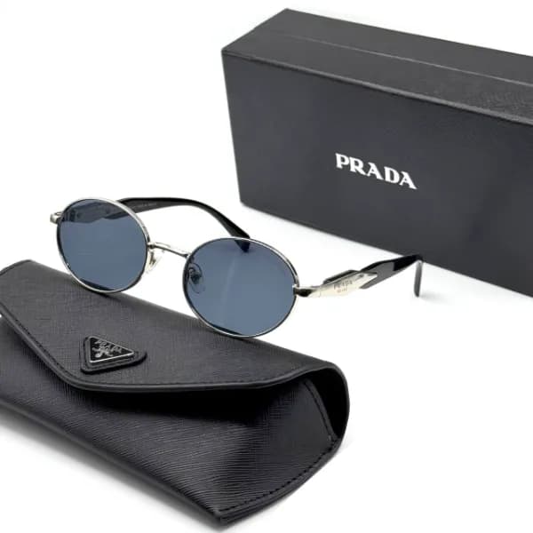 عینک آفتابی پرادا Prada مدل pr65z | فریم بیضی فلزی |یونیسکس مناسب اقا و خانم ها