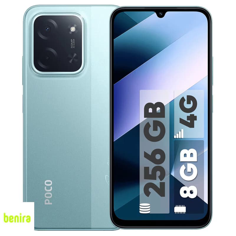 گوشی موبایل شیائومی مدل Poco C85 4G دو سیم کارت ظرفیت 256 گیگابایت و رم 8 گیگابایت – به همراه 2 عدد کاور و 2 عدد محافظ صفحه نمایش — تصویر ۲