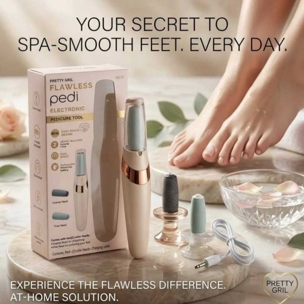 سنگ پا برقی شارژی فلاولس پدی مدل Flawless Pedi با دو سری — تصویر ۸