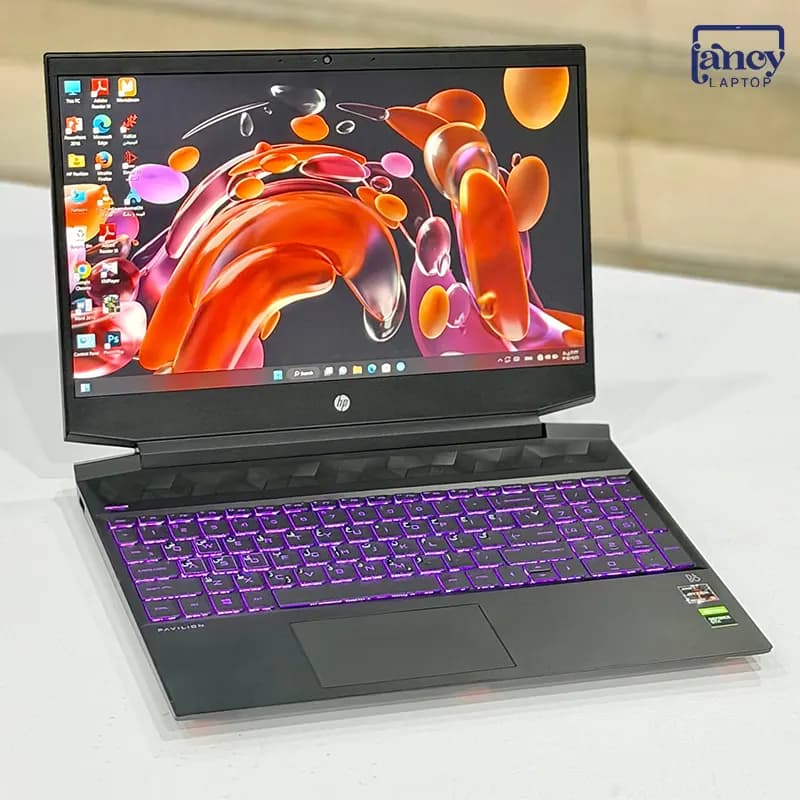 لپ تاپ اپن باکس 15.6 اینچی اچ پی Pavilion 15 AMD Ryzen 5 5600H 16GB DDR4 512GB NVMe SSD NVIDIA GeForce GTX 1650 4GB — تصویر ۲