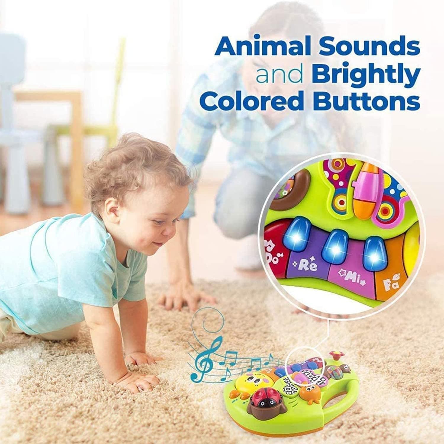 پیانو اسباب بازی کرم ابریشم هولی تویز (هالی تویز) Huile Toys 927 — تصویر ۳