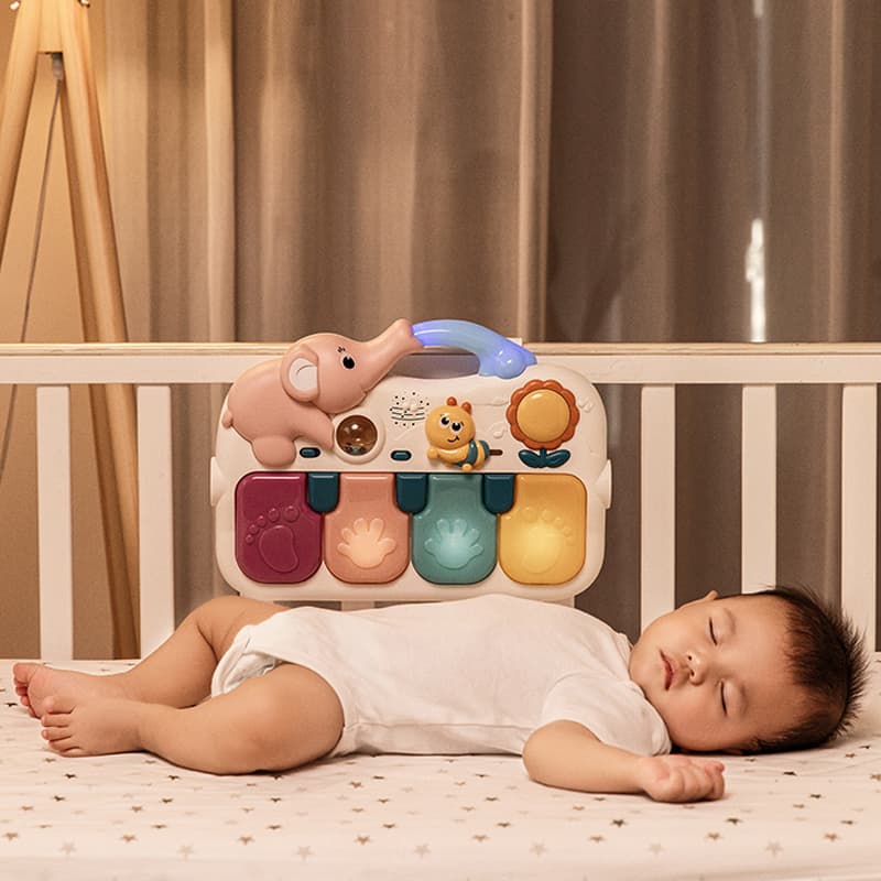 تشک بازی پیانو دار و پلی جیم طرح فیل هولی تویز (هالی تویز) بلوتوث دار898900Huile Toys — تصویر ۴