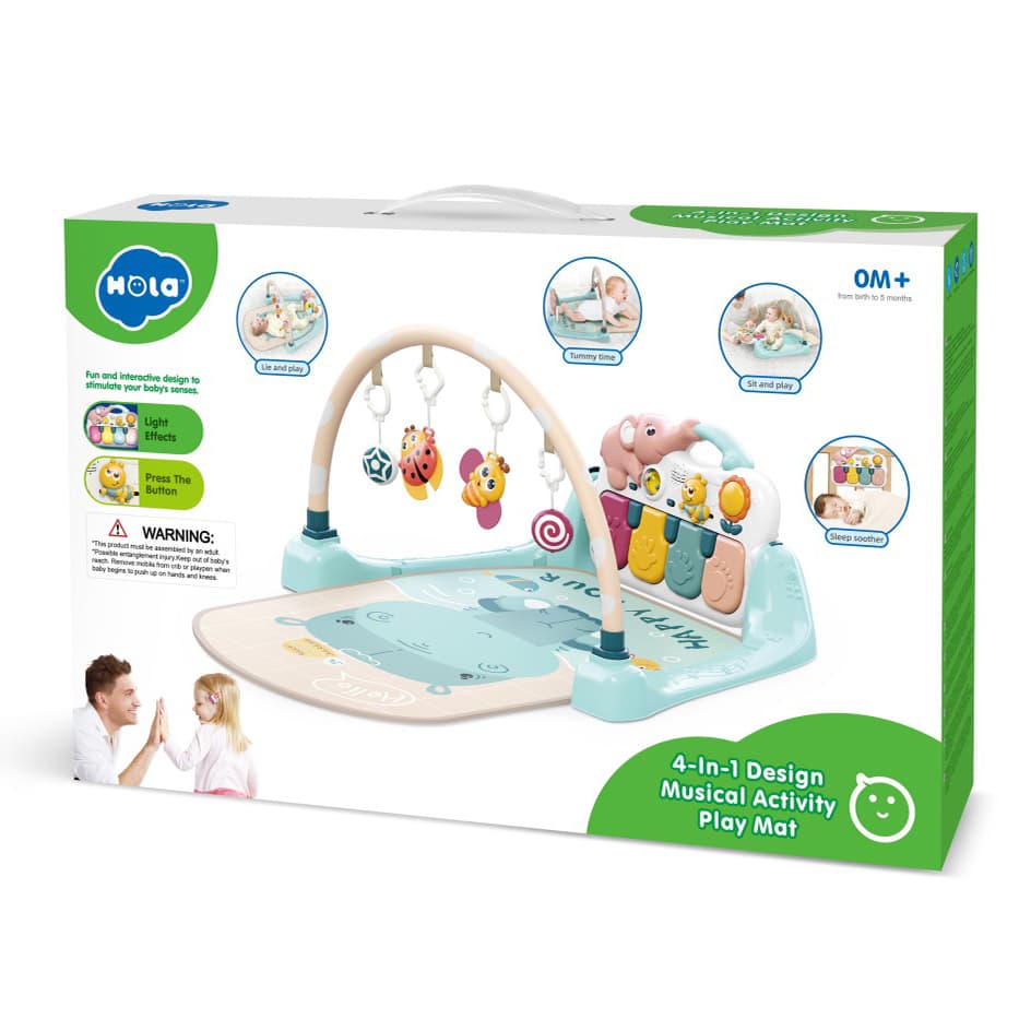 تشک بازی پیانو دار و پلی جیم طرح فیل هولی تویز (هالی تویز) بلوتوث دار898900Huile Toys
